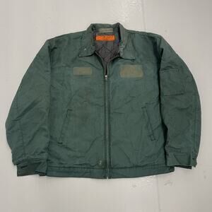 Vintage 70s Red Kap Green Canvas Workwear Mechanics Jacket